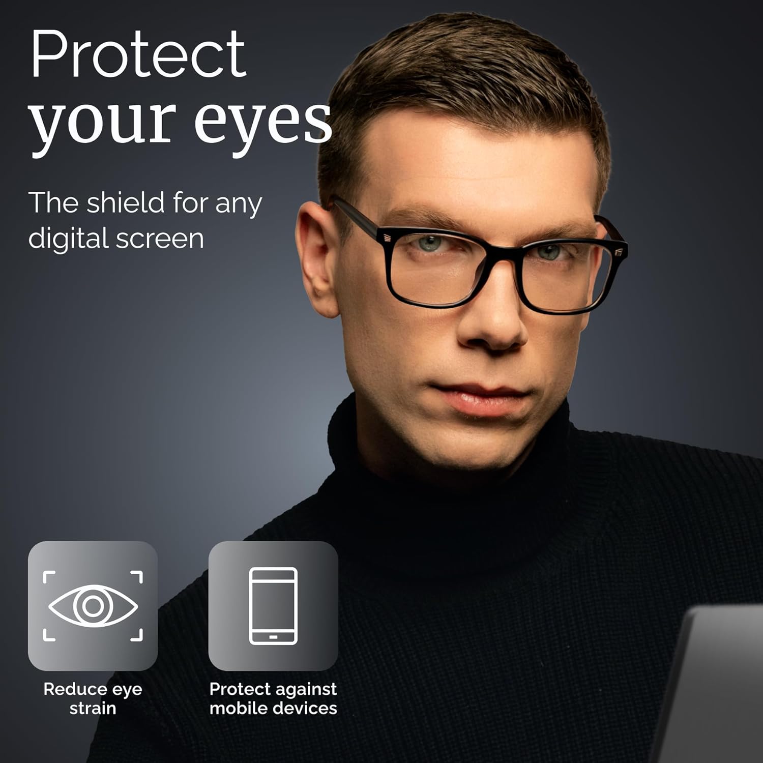 Blue Blocking Computer Glasses anti reflective coating detail