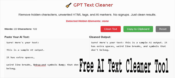Free AI Text Cleaner Tool That Fixes Common Mistakes Free AI Text Cleaner Tool That Fixes Common Mistakes