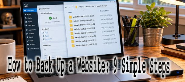 How to back up a website using local and external storage